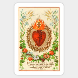 Sacred Heart holy card Sticker